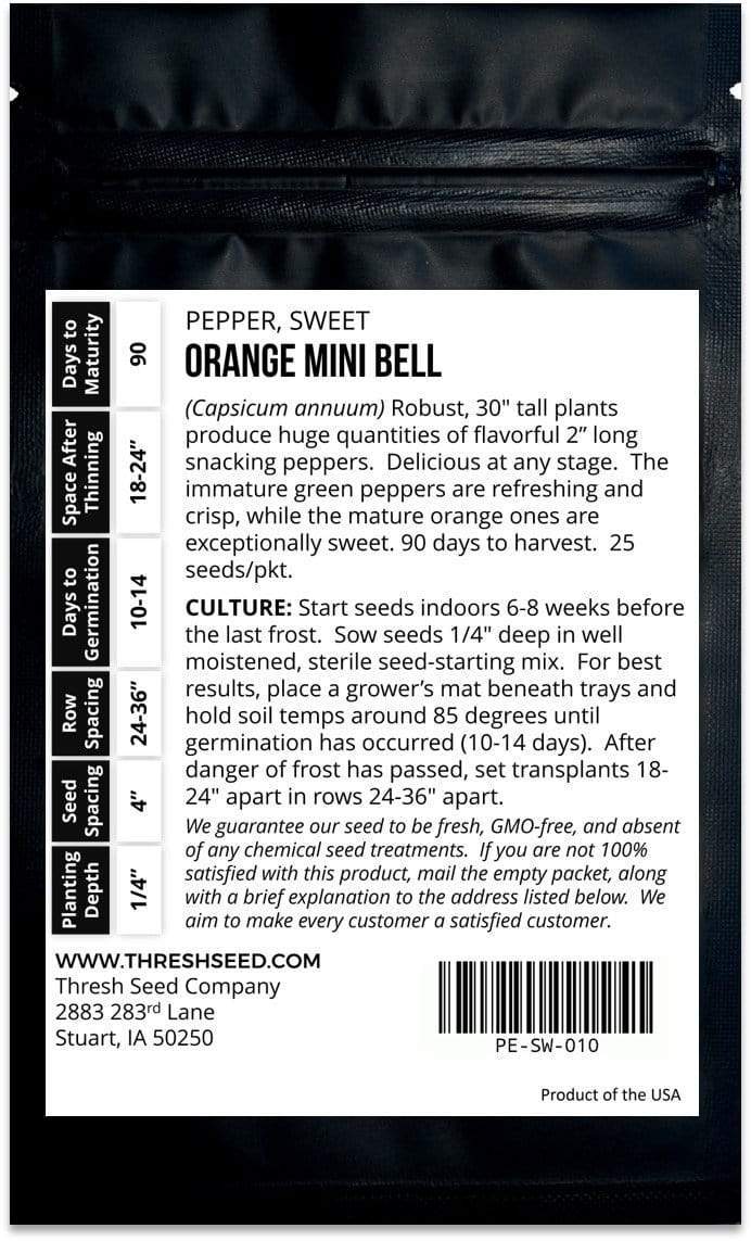 Orange Mini Bell Sweet Pepper