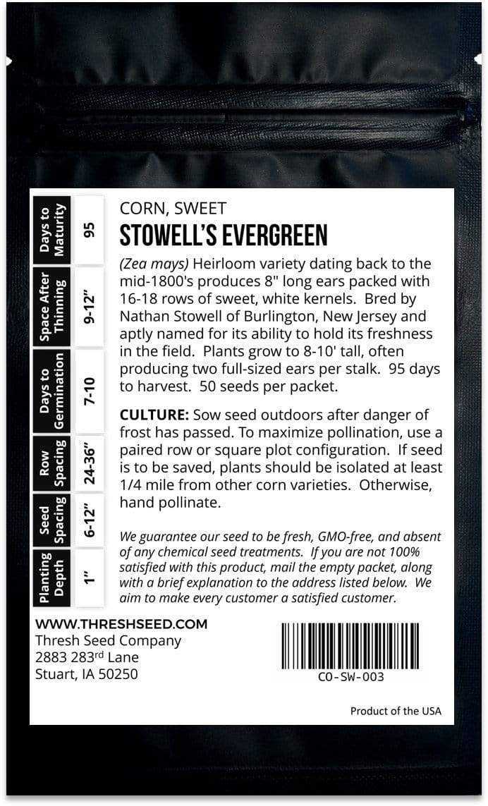 Stowell's Evergreen Sweet Corn
