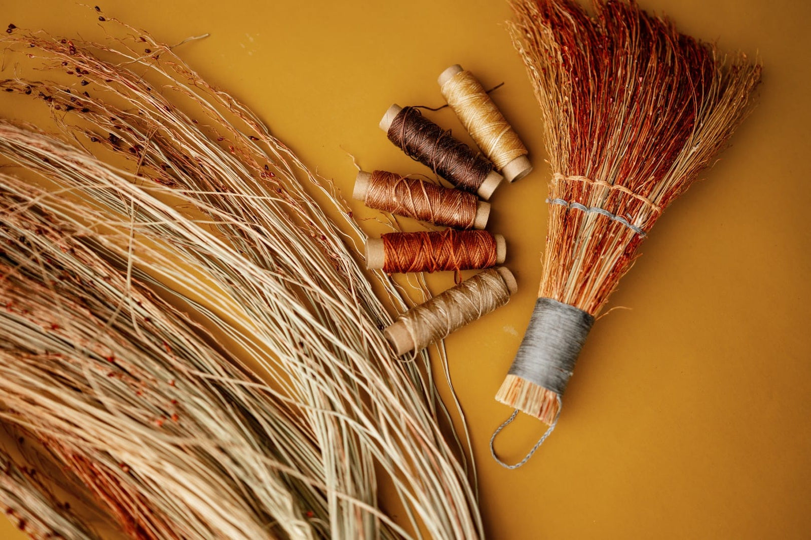 Supplies for Making a Broomcorn Broom