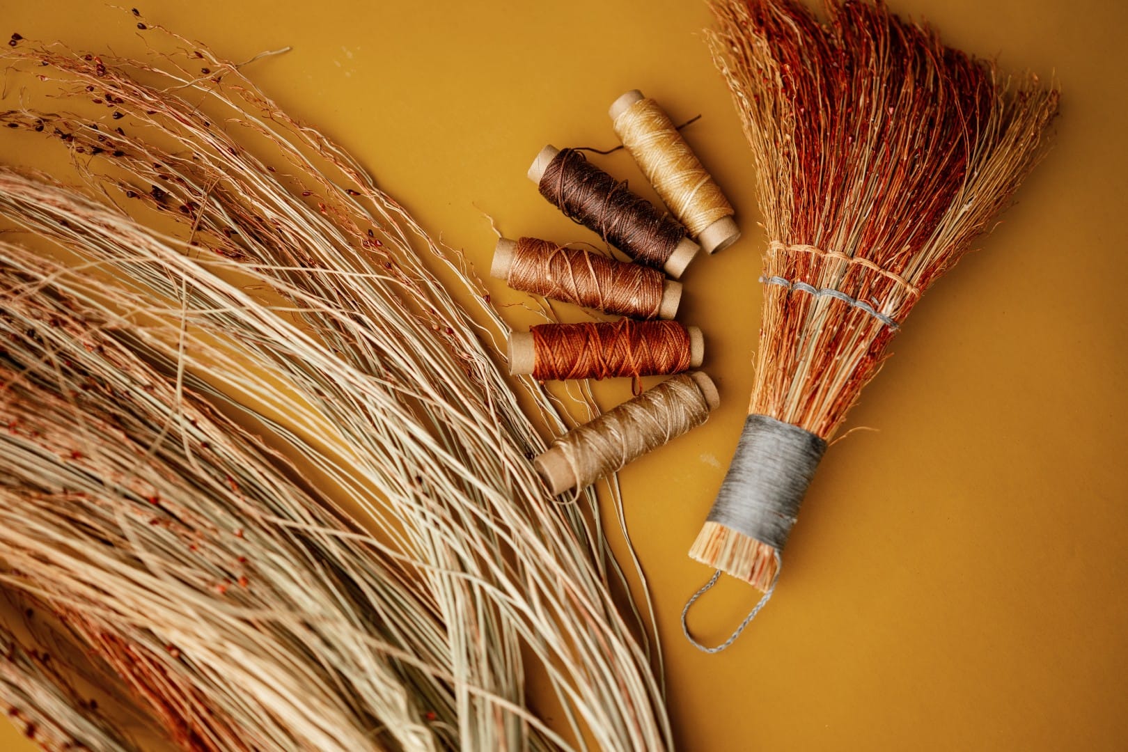 Supplies for Making a Broomcorn Broom