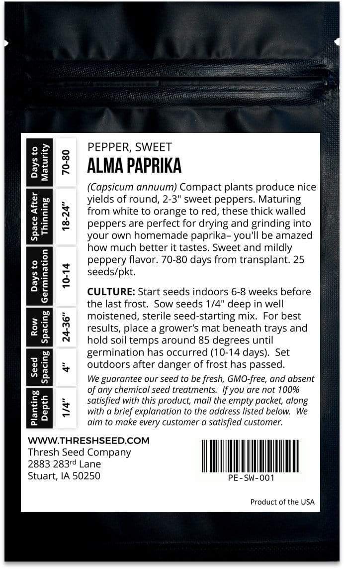 How to grow Alma paprika peppers