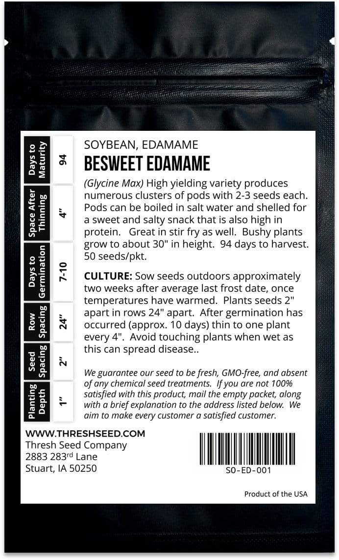 BeSweet Edamame- Thresh Seed Co.