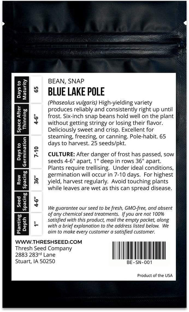 Blue Lake Pole Snap Green Bean Seeds