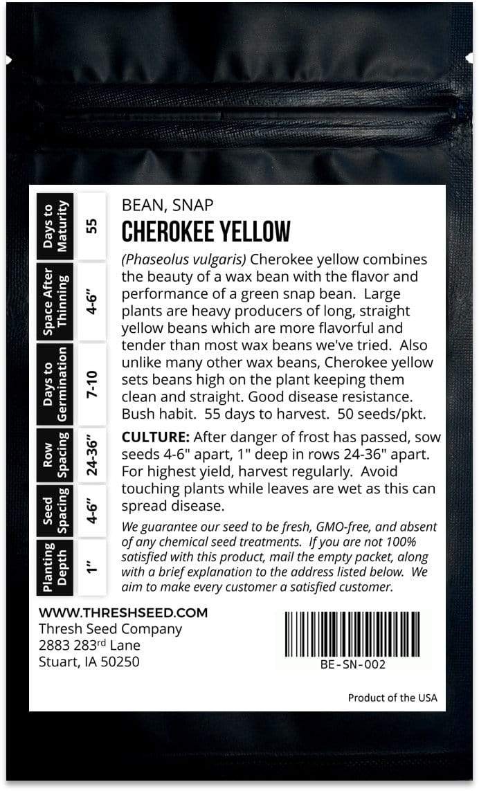 Cherokee Yellow Snap Bean