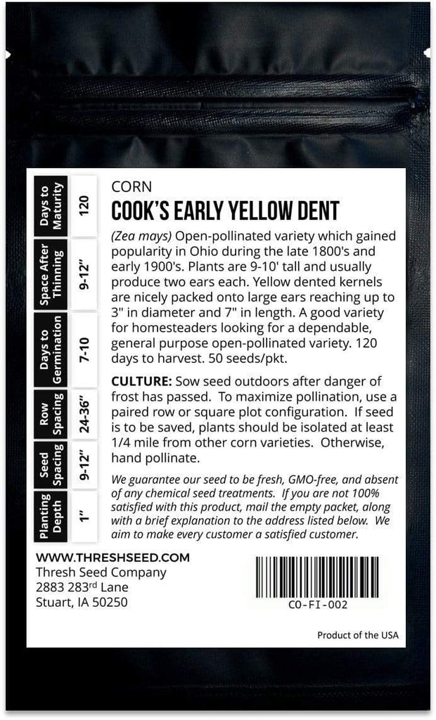 Cooks Early Yellow Dent Corn Thresh Seed Co.
