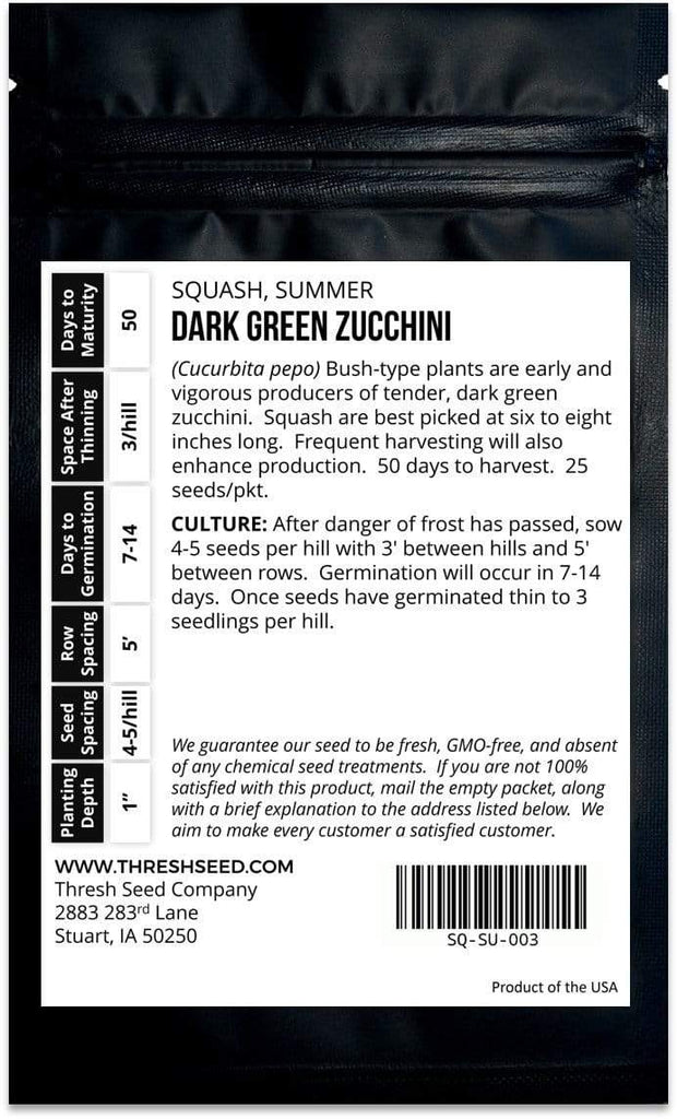 Dark Green Zucchini Seeds