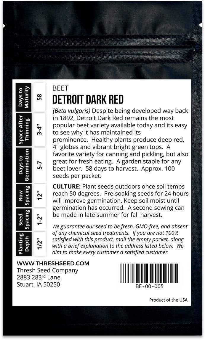 Detroit Dark Red Beet Seeds