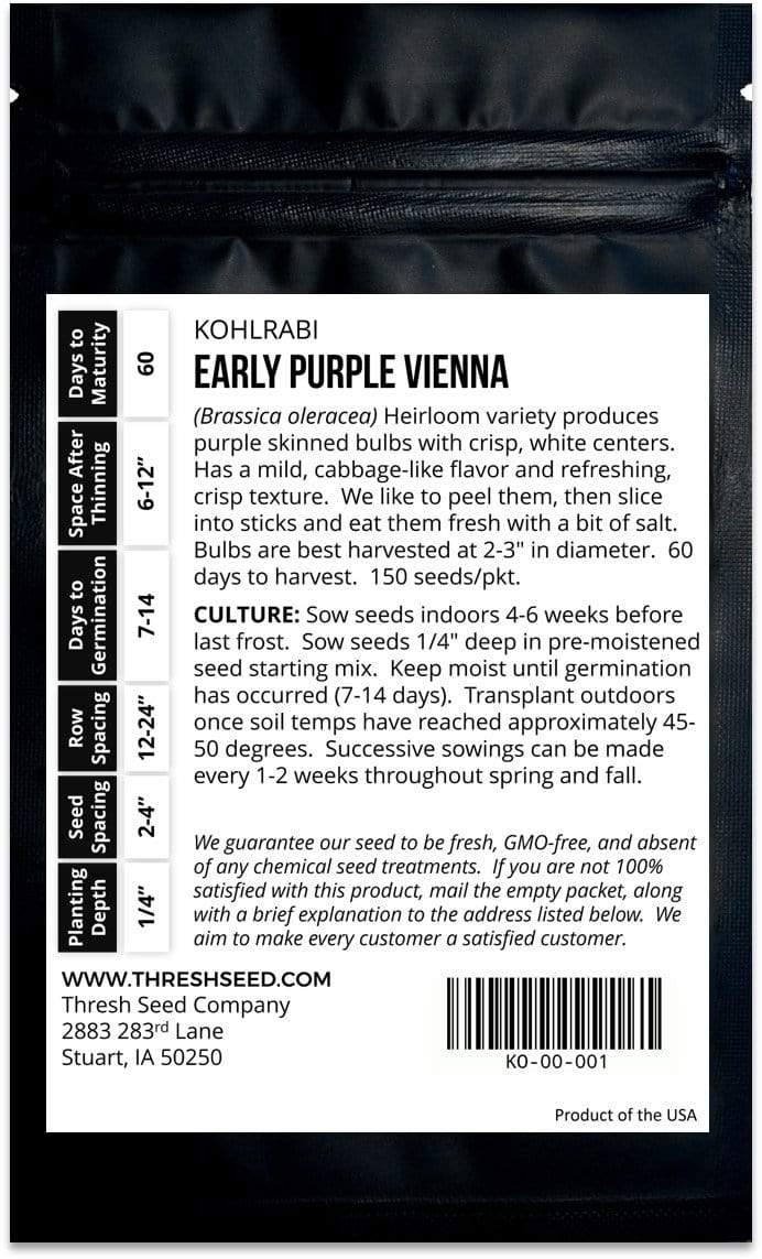 Early Purple Vienna Kohlrabi Seeds