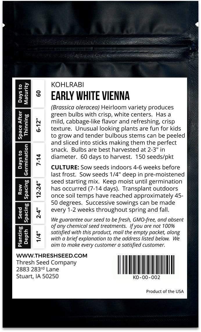 Early White Vienna Kohlrabi Seeds