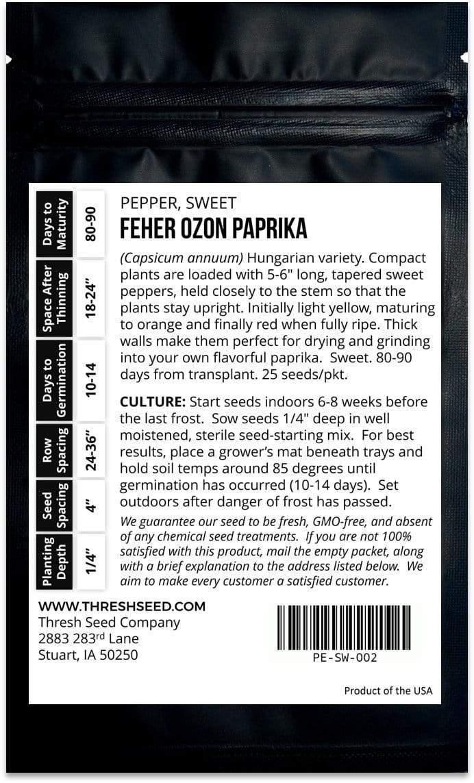Feher Ozon Paprika Pepper Seeds