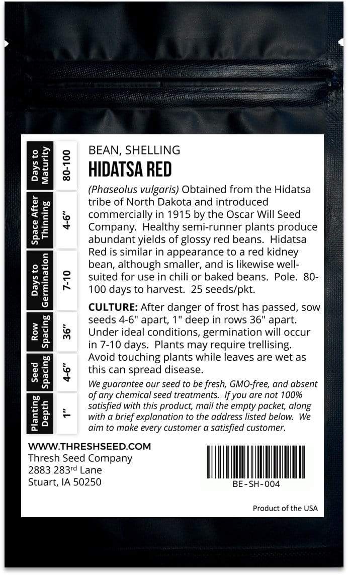 Hidatsa Red Shelling Bean Seeds