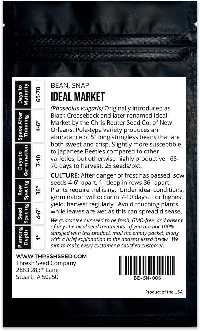 Ideal Market Snap Pole Bean Seeds