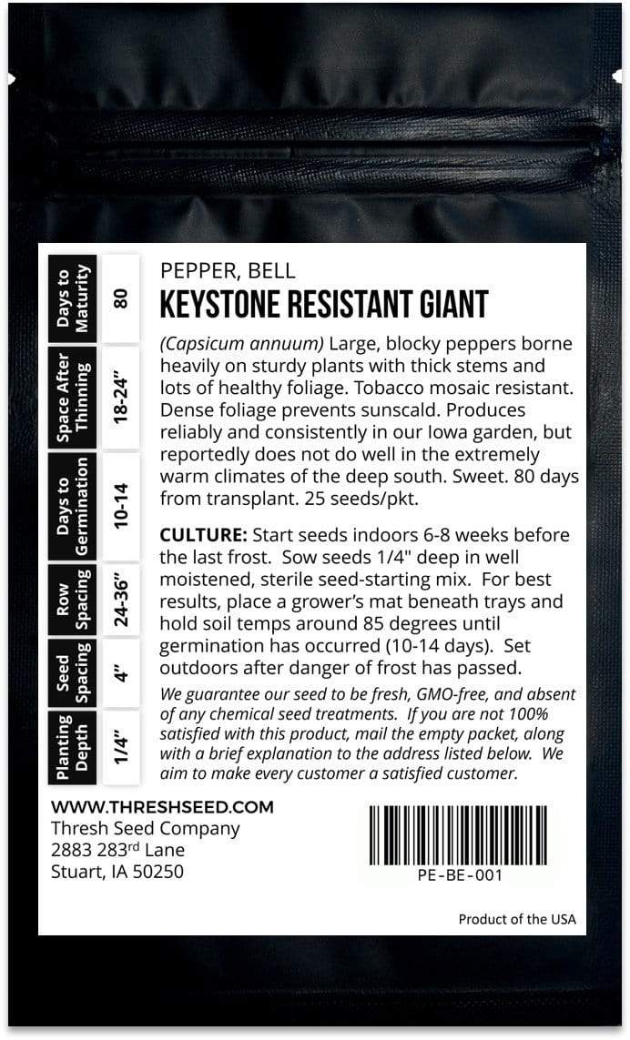 Keystone Resistant Giant Bell Pepper Seeds