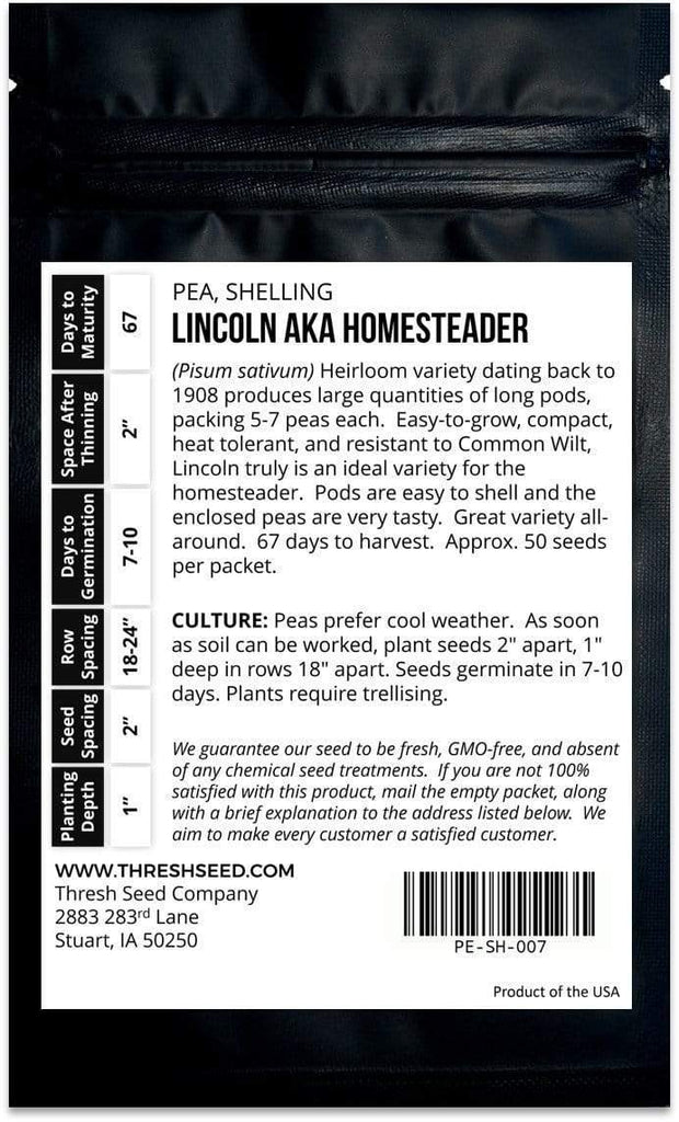 Lincoln aka Homesteader Seeds