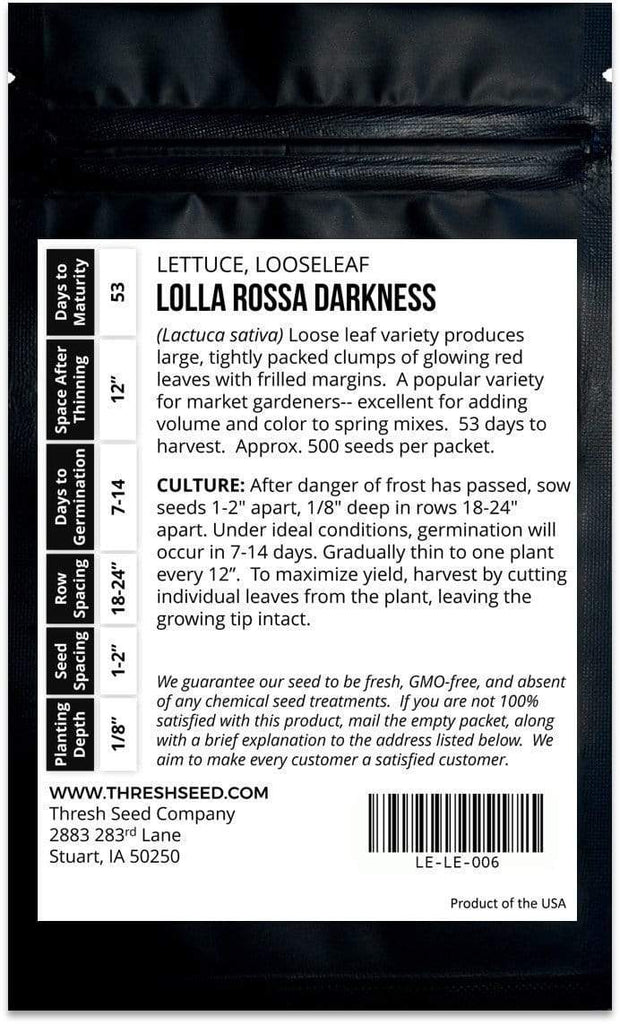Lolla Rossa Darkness Lettuce Seeds