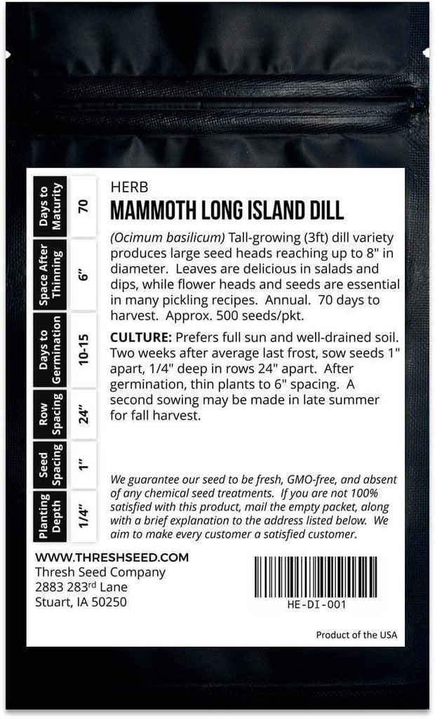 Mammoth Long Island Dill Seeds
