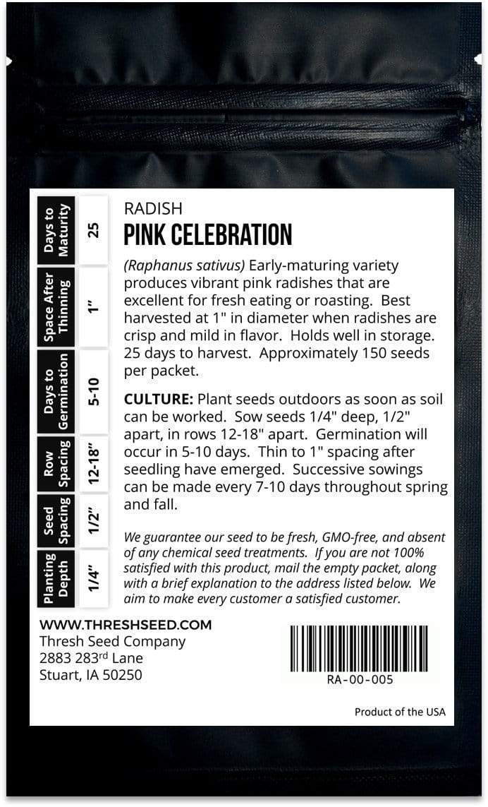 Pink Celebration Radish Seeds