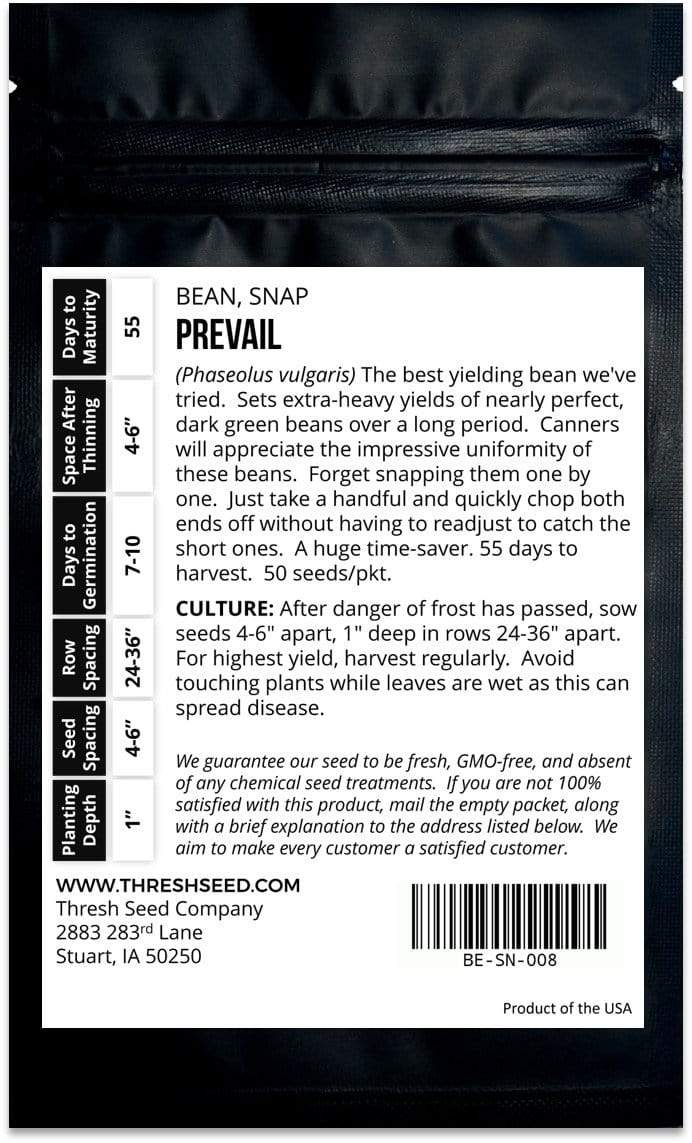 Prevail Snap Bean Seeds