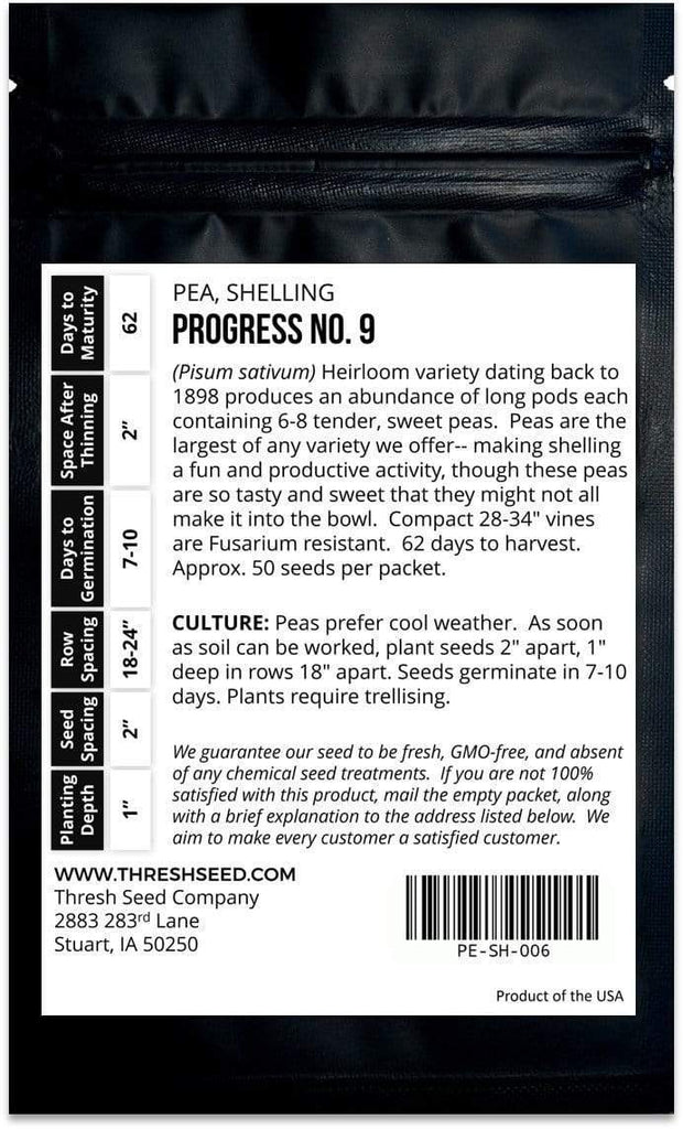 Progress No. 9 Shelling Pea Seeds
