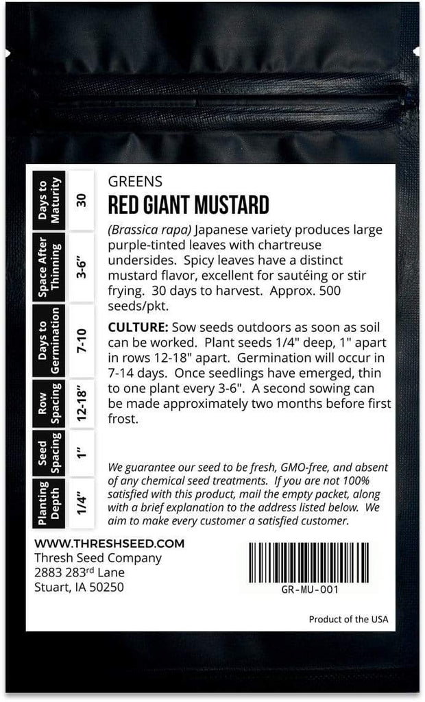 Red Giant Mustard Seeds