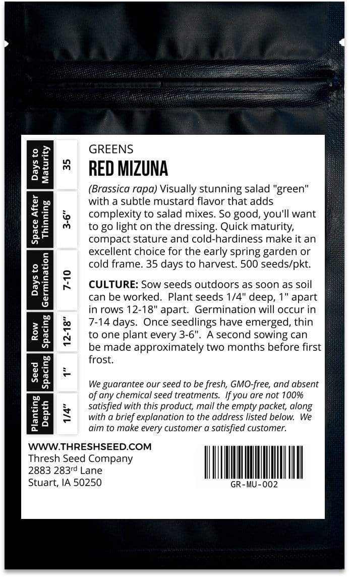 Red Mizuna Seeds