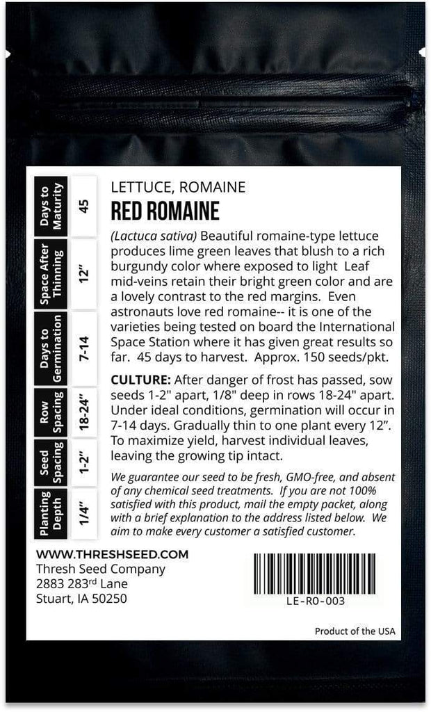 Red Romaine Lettuce Seeds