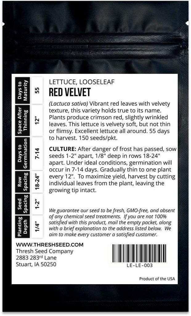 Red Velvet Leaf Lettuce Seeds