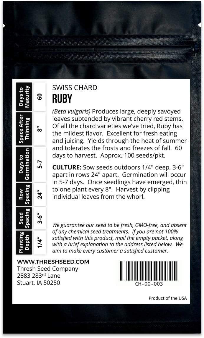 Ruby Swiss Chard Seeds