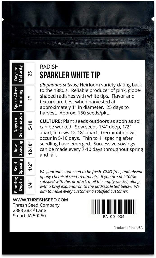 Sparkler White Tip Radish Seeds