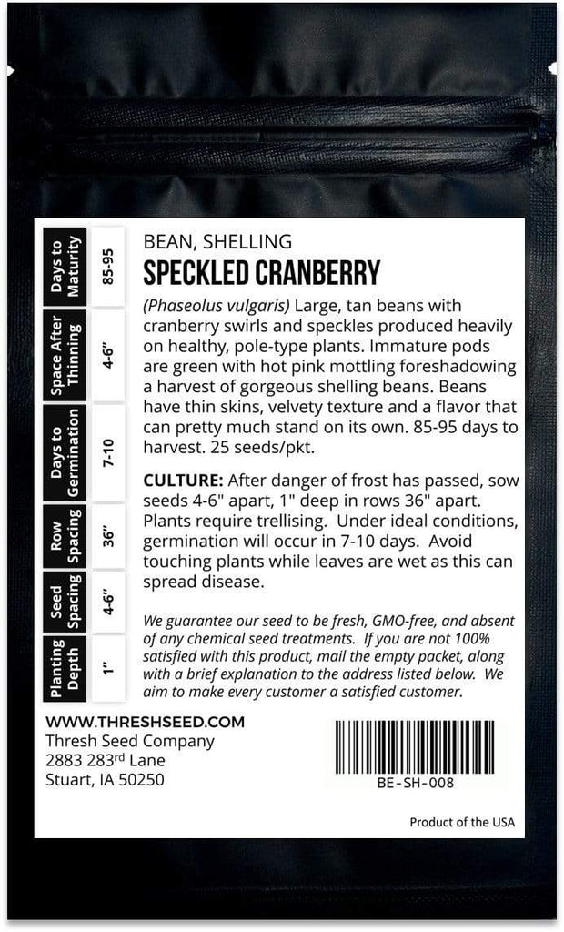 Speckled Cranberry Shelling Bean Seeds
