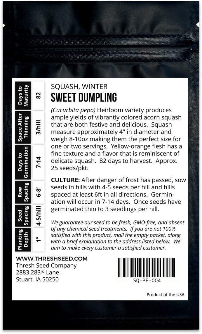 Sweet Dumpling Acorn Squash Seeds