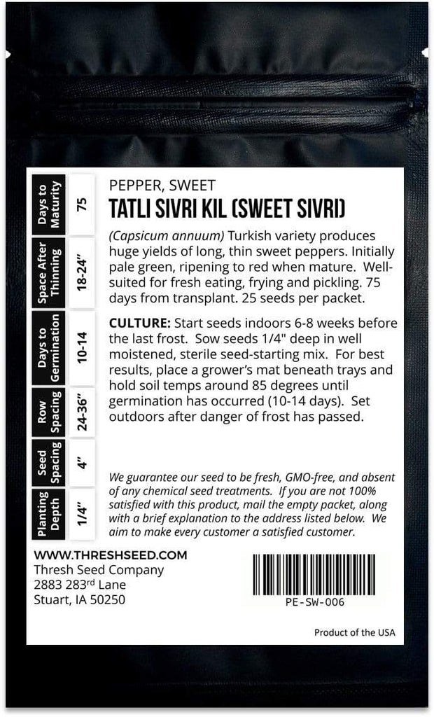 Tatli Kil Sivri (Sweet Sivri) Pepper Seeds