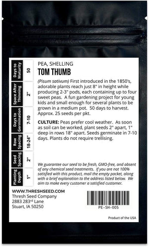 Tom Thumb (Half-Pint) Dwarf Shelling Pea