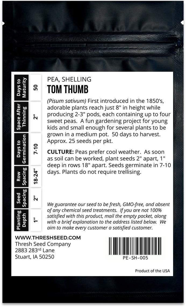 Tom Thumb Shelling Pea Seeds